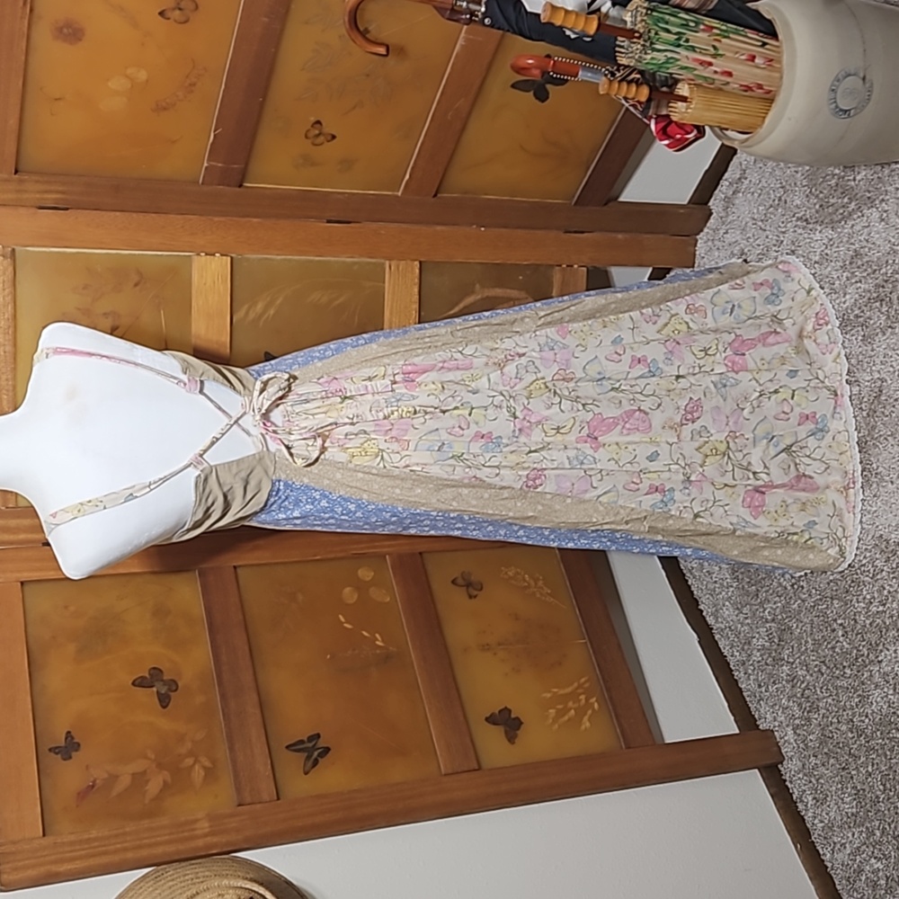 Vintage Cottagecore Patchwork Quilted Prairie Dre… - image 7